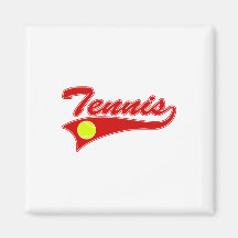 Red Tennis Fridge Magnet