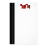red thank you customized stationery