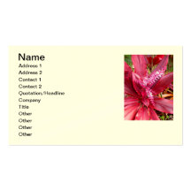 Red Ti Blossoms Business Card Templates
