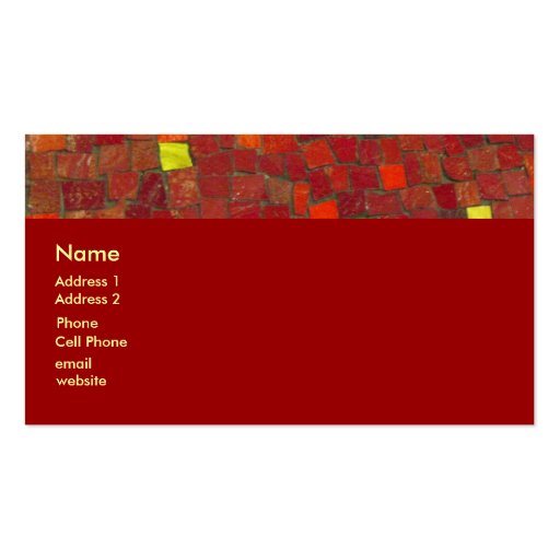 red tiles business card