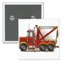 Red Tow Truck Wrecker Pins