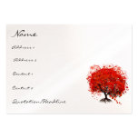 Red Tree Roots Swirls Hearts with Birds Business Cards