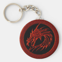 RED TRIBAL DRAGON KEYCHAIN