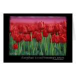 Red Tulips with Quote from Gerard DeNerval Cards