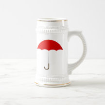 Red Umbrella Coffee Mugs