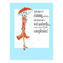 Red Umbrella Vanity Inspiration postcard