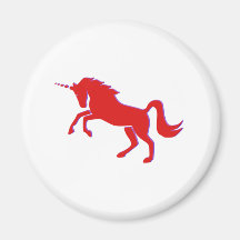 Red Unicorn Magnet