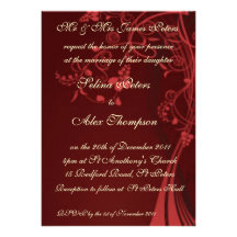 Red Wedding Invitation