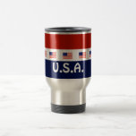 red White and Blue American Flag Coffee Mug