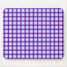 Red, White, and Blue Plaid Mousepads
