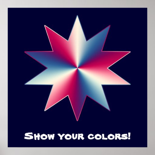 Red, White and Blue Print