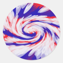 red white and blue round stickers