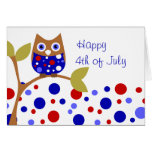 Red, White and Who Owl! Greeting Cards