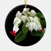 Red White Bleeding Hearts Christmas Ornament