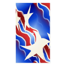 Red White & Blue Business Card Template