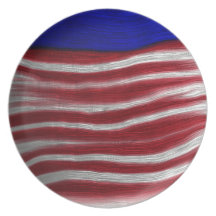Red/White/Blue Dinner Plates