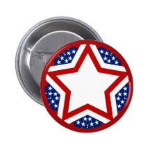 Red White & Blue Star Design to Add Text Button