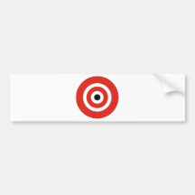 RED WHITE BUMPER STICKER