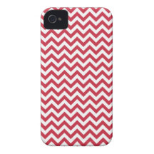 Red White Chevron Pattern iPhone 4 Case