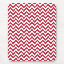 Red White Chevron Pattern Mousepad