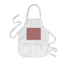 Red white chevrons apron