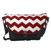 Red white chevrons commuter bags