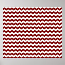 Red white chevrons poster