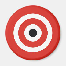 RED WHITE FRIDGE MAGNETS