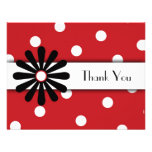 Red & White Polka Dot Note Card Invitations