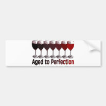 Red Wine Birthday Bumper Sticker