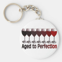 Red Wine Birthday Key Chains