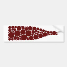 Red Wine Bottle Bumper Sticker