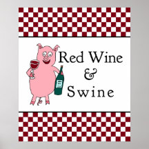 Red Wine & Swine Poster