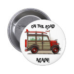 Red Woody Wagon Pins
