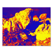 Red yellow blue rock abstract Ft. Pierce Photo Print