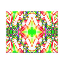 Red Yellow Fractal Wrapped Canvas Gallery Wrapped Canvas