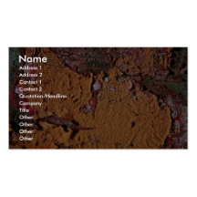 Red Yellow Rusty Texture Business Card Templates