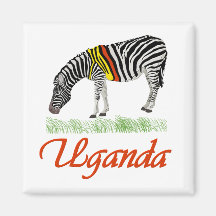 Red Zebra Series Fridge Magnet