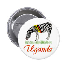 Red Zebra Series Pinback Button