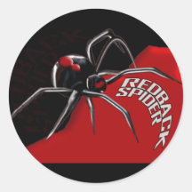 Redback Spider Round Stickers