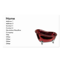 RedBathtub073110, Name, Address 1, Address 2, C... Business Card Template