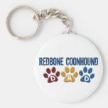 REDBONE COONHOUND Dad Paw Print 1 Keychains