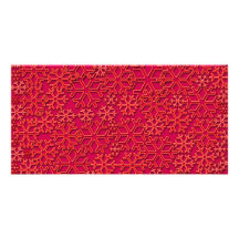Reddish snowflakes texture personalized photo card