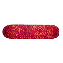 Reddish snowflakes texture skateboard deck
