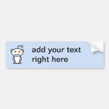 Reddit Alien Bumper Sticker