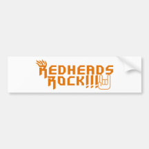 Redheads Rock!!! Bumper Sticker