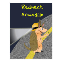 Redneck Armadillo Postcard