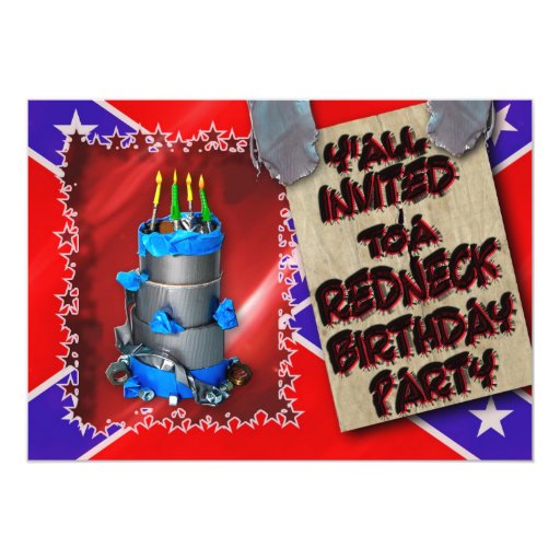REDNECK BIRTHDAY PARTY INVITATION DUCT TAPE Zazzle