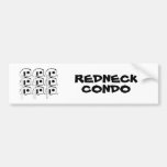 REDNECK CONDO bumper sticker