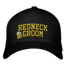 Redneck Groom Embroidered Hat
